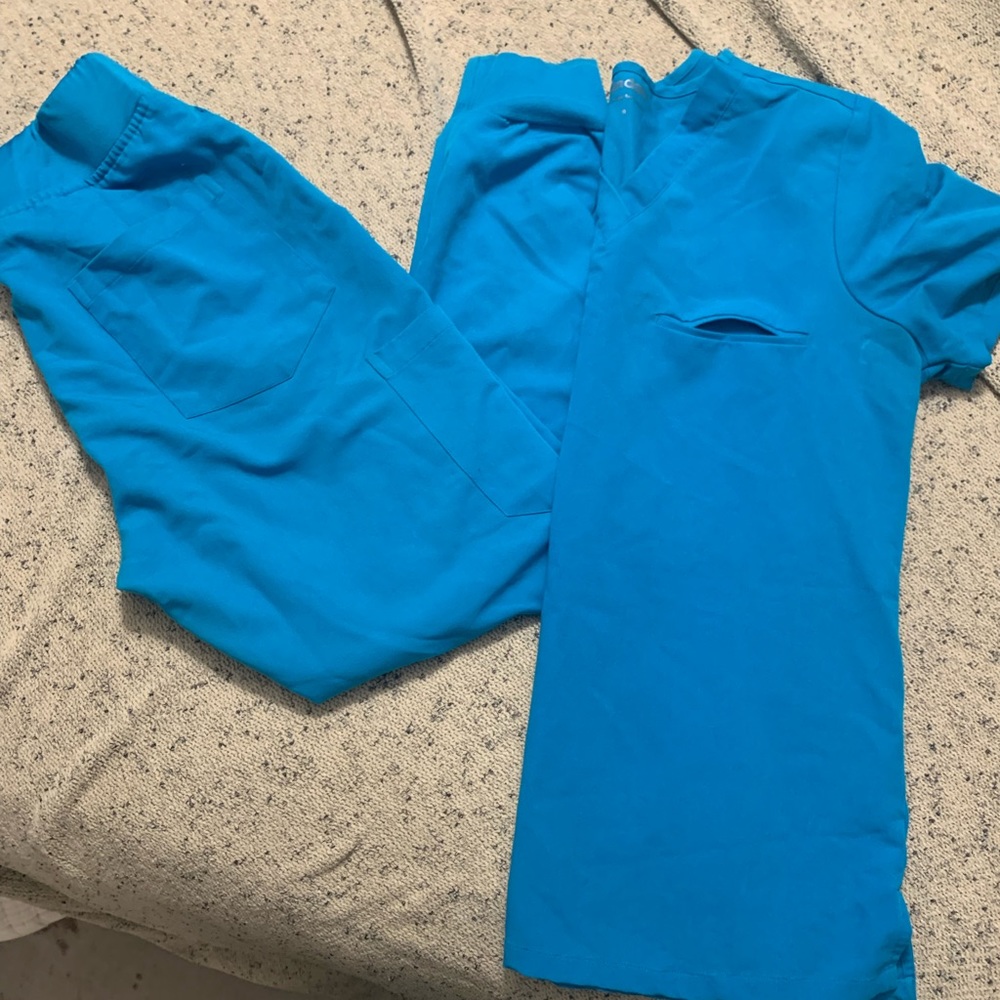Blue scrubs